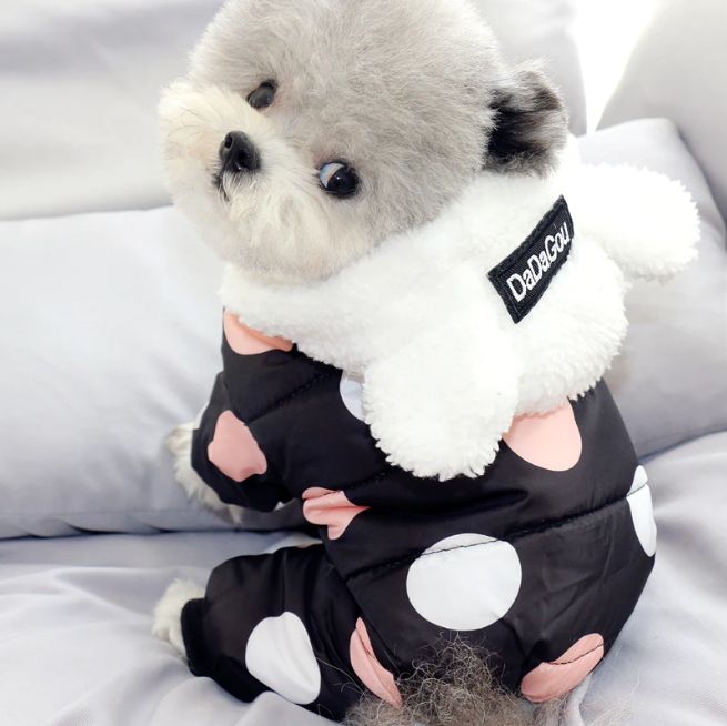 Combinaison à capuche pour chiot Manteau pour chien Vêtement chien a7796c561c033735a2eb6c: Beige|Noir|Rose