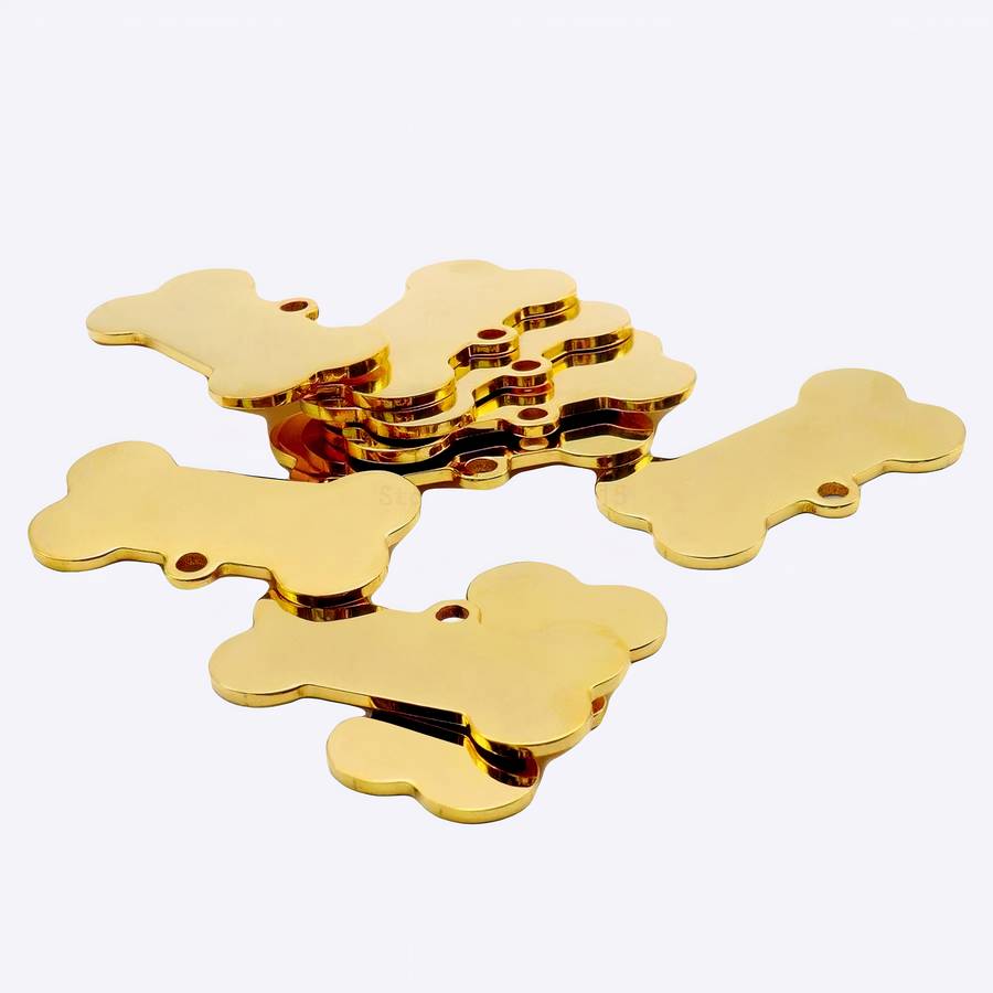 Étiquette en forme d’os pour chien Étiquette en forme d’os pour chien Accessoire chien Collier chien couleur: Bleu|Gris|Noir|Or|Rose