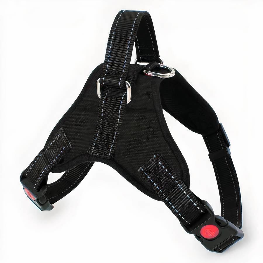 Harnais pour tous les types de chiens Accessoire chien Harnais chien Harnais chien anti traction Couleur: Noir Taille: L