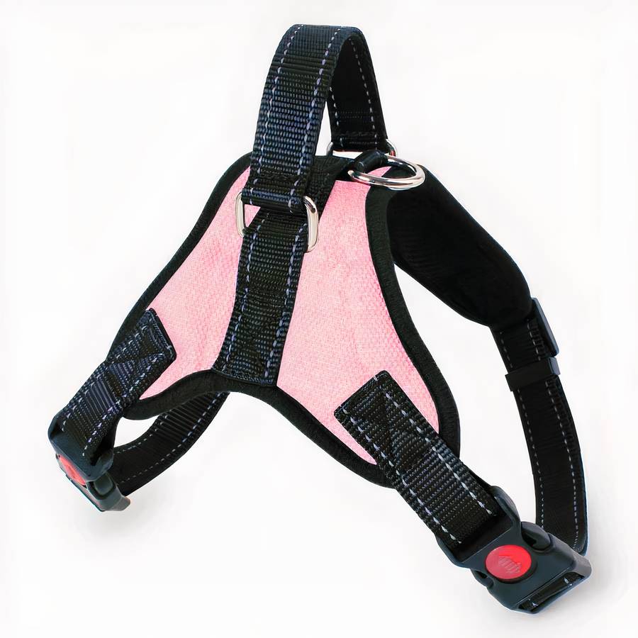 Harnais pour tous les types de chiens Accessoire chien Harnais chien Harnais chien anti traction Taille: L Couleur: Rose