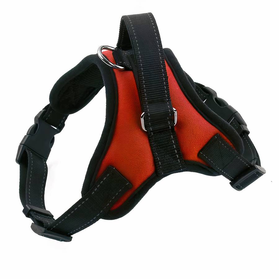 Harnais pour tous les types de chiens Accessoire chien Harnais chien Harnais chien anti traction Taille: L Couleur: Rouge