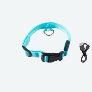 Collier à LED rechargeable par câble USB pour chien Accessoire chien Collier électrique chien couleur: Vert
