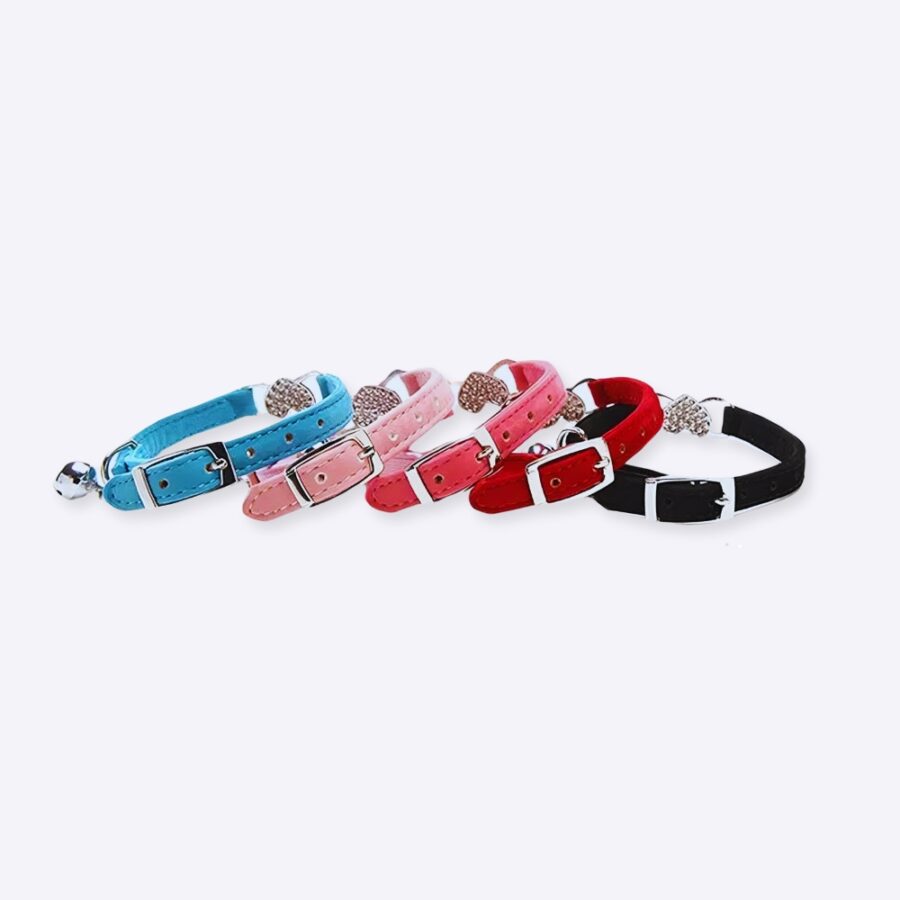 Collier en velours doux pour chien Accessoire chien Collier chien couleur: Bleu|Noir|Rose|Rouge|Violet