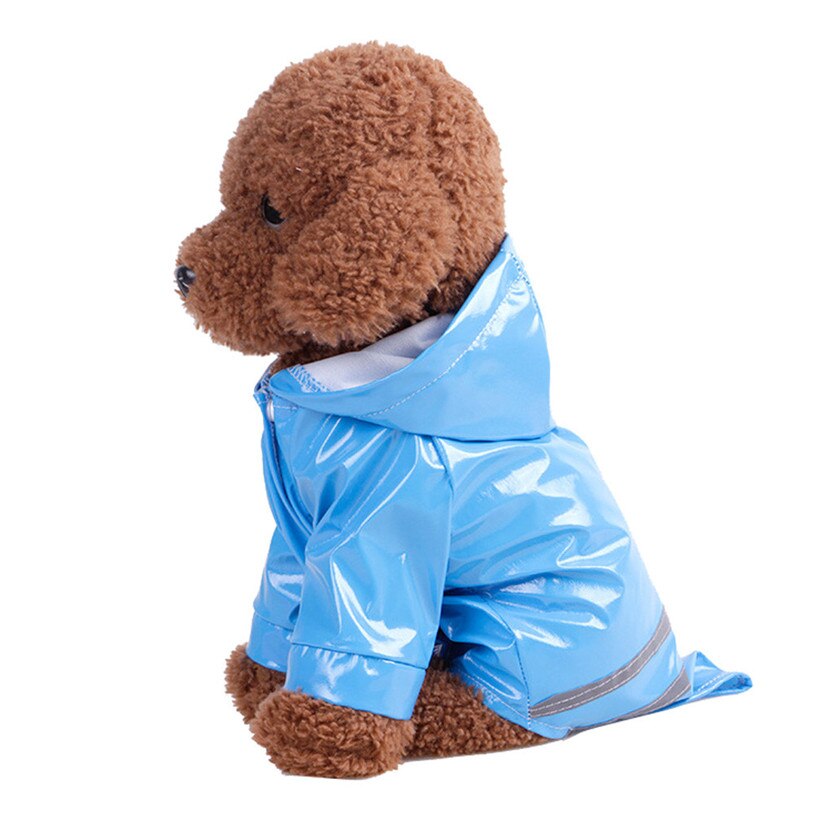 Imperméable à capuche pour chiens Vêtement chien couleur: Bleu|Jaune|Noir|Rose|Rouge
