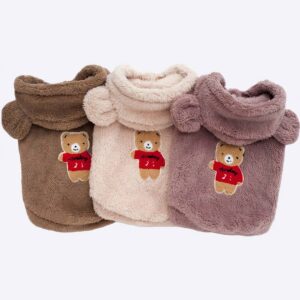 Manteau à motif ours pour chien Manteau pour chien Vêtement chien a7796c561c033735a2eb6c: Beige|Marron|Rouge|Violet