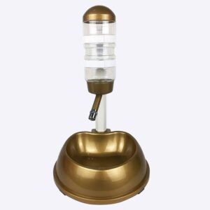 Abreuvoir relevable pour chien Accessoire chien Gamelle chien Gourde pour chien couleur: Bleu|Or