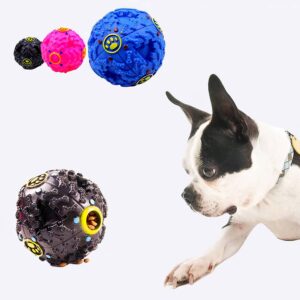 Balle distributrice de nourriture pour chien Accessoire chien Jouets pour chien couleur: Bleu|Noir|Rose