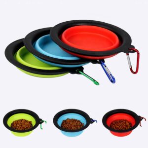 Bol en silicone pliable pour chien Accessoire chien Gamelle chien couleur: Bleu|Jaune|Orange