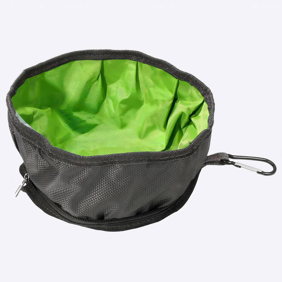 Bol portable en tissu pour chien Bol portable en tissu pour chien Accessoire chien Gamelle chien couleur: Jaune|Rouge|Vert