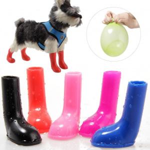 Botte imperméable pour chien Chaussure pour chien Vêtement chien couleur: Bleu|Noir|Rose|Rouge|Vert|Violet