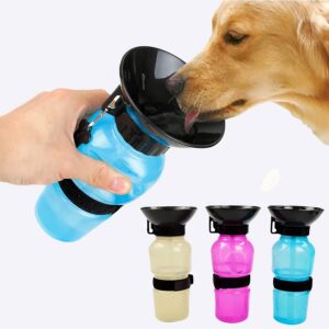 Bouteille d’eau à presser pour animaux de compagnie Accessoire chien Gourde pour chien couleur: Bleu|Gris|Rose