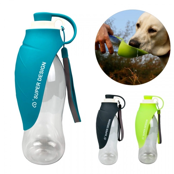 Bouteille d’eau en silicone souple pour chien Accessoire chien Gourde pour chien couleur: Bleu|Noir|Orange|Rose|Vert