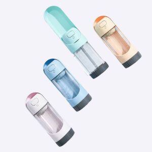 Bouteille d’eau de 300 ml pour chien Accessoire chien Gourde pour chien couleur: Bleu|Jaune|Rose|Vert