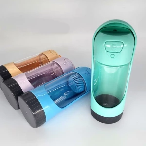 Bouteille portable avec filtre pour chien Accessoire chien Gourde pour chien couleur: Bleu|Jaune|Rose|Vert