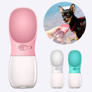 Bouteille portable pour chien Accessoire chien Gourde pour chien couleur: Blanc|Bleu|Bleu marine|Noir|Rose