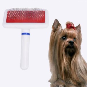 Brosse à cheveux pour chien Anti-puce chien Hygiène chien couleur: Blanc