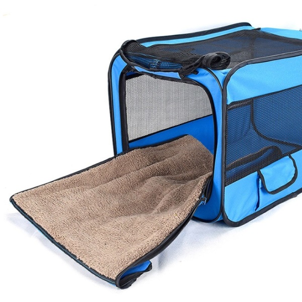 Cage pliable et Portable pour animaux domestiques Caisse transport chien Sac à dos pour chien Transport chien a7796c561c033735a2eb6c: Bleu|Rouge
