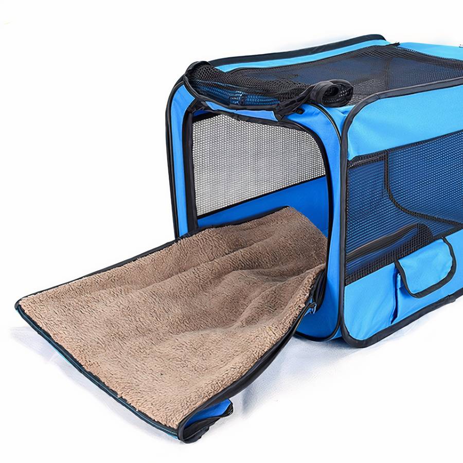 Cage pliable et portable pour chien Cage pliable et Portable pour animaux domestiques Caisse transport chien Sac à dos pour chien Transport chien a7796c561c033735a2eb6c: Bleu|Rouge