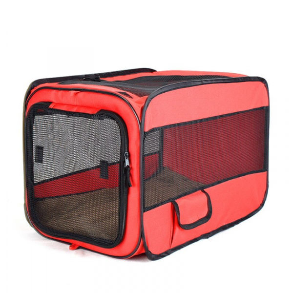 Cage pliable et portable pour chien Caisse transport chien Sac à dos pour chien Transport chien Taille: L Couleur: Rouge