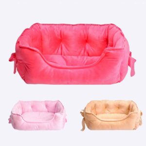 Canapé-lit élégant pour chien Couchage chien Lit pour chien couleur: Beige|Rose|Rose vif