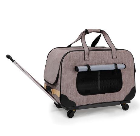 Chariot pliable à quatre roues pour chien Chariot pour chien Transport chien a7796c561c033735a2eb6c: Bleu|Gris|Rouge