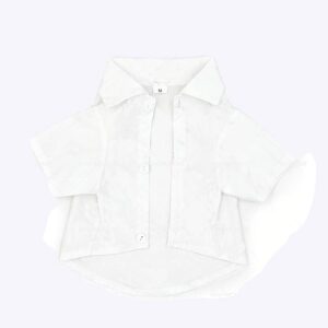Chemise à col pour chien Vêtement chien couleur: Blanc
