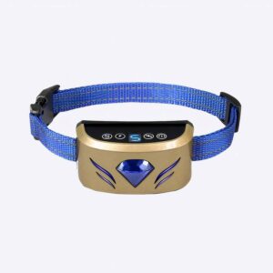 Collier anti-aboiement à motif de diamant pour chien Accessoire chien Collier anti-aboiement chien couleur: Bleu|Bleu marine|Gris|Noir|Or|Orange