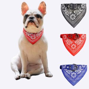 Collier bandana pour chien Accessoire chien Collier chien Collier cuir chien couleur: Bleu|Bleu marine|Noir|Rose|Rose foncé|Rouge|Violet
