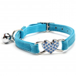 Collier en velours doux pour chien Accessoire chien Collier chien Couleur: Bleu