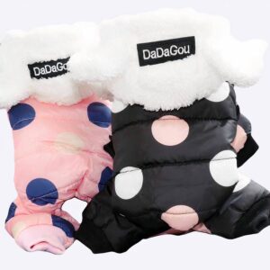 Combinaison à capuche pour chiot Manteau pour chien Vêtement chien couleur: Beige|Noir|Rose