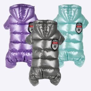 Combinaison imperméable pour chiens Manteau pour chien Vêtement chien couleur: Gris|Rose|Vert|Violet