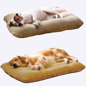 Coussins de lits moelleux pour chiens Couchage chien Tapis pour chien couleur: Beige