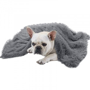 Couvertures douces et fines pour chien Couchage chien Couverture chien Taille: 36cmx56cm Couleur: Gris foncé