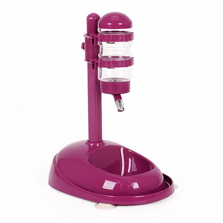 Distributeur d’eau relevable pour chien Distributeur d’eau relevable pour chien Accessoire chien Gourde pour chien Couleur: Grenat