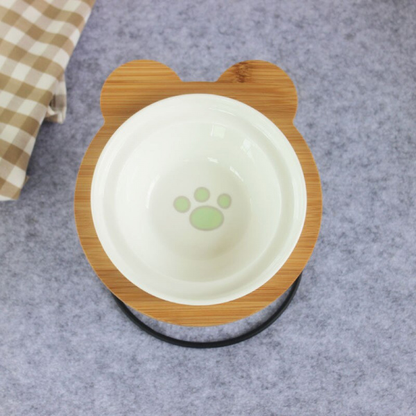 Double gamelle en céramique pour chien Accessoire chien Gamelle chien couleur: Noir|Vert