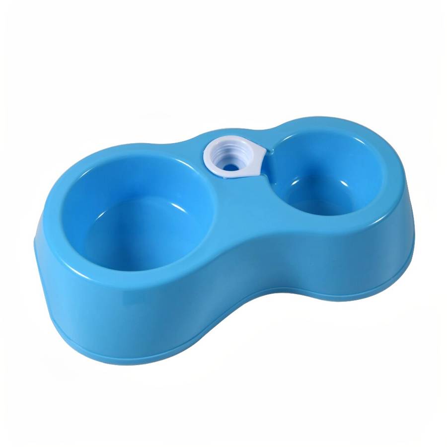 Double gamelle pour chien Double gamelle pour chien Accessoire chien Gamelle chien Couleur: Bleu