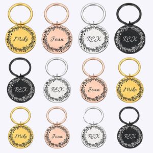 Etiquette d’indentification personnalisé pour chien Accessoire chien Collier chien couleur: Gris|Jaune|Noir|Rose