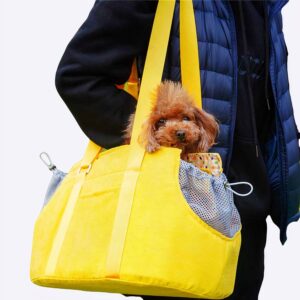 Fourre-tout élégant pour chien Porte-chien Sac à dos pour chien Transport chien couleur: Jaune|Noir|Rose