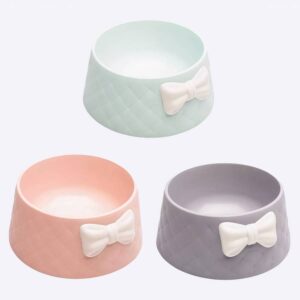Gamelle à motif nœud papillon pour chien Accessoire chien Gamelle chien couleur: Bleu|Gris|Rose