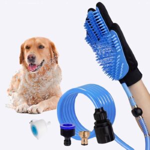 Gant de nettoyage avec pulvérisateur d’eau pour chien Hygiène chien Matériau: Acier inoxydable