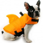 Gilet de sauvetage en forme de requin pour chien Gilet sauvetage chien Vêtement chien Taille: XL Couleur: Orange