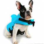 Gilet de sauvetage en forme de requin pour chien Gilet sauvetage chien Vêtement chien Taille: XS Couleur: Bleu
