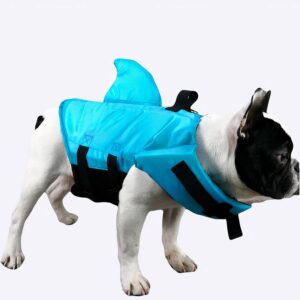 Gilet de sauvetage en forme de requin pour chiens Gilet sauvetage chien Vêtement chien couleur: Bleu|Orange|Vert