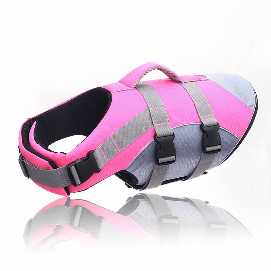 Gilet de sauvetage pour chien Gilet sauvetage chien Vêtement chien Taille: XL Couleur: Rose
