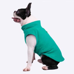 Gilet en molleton doux pour chien Manteau pour chien Vêtement chien Taille: S Couleur: Vert clair