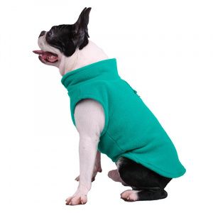 Gilet en molleton doux pour chien Manteau pour chien Vêtement chien Taille: S Couleur: Vert clair