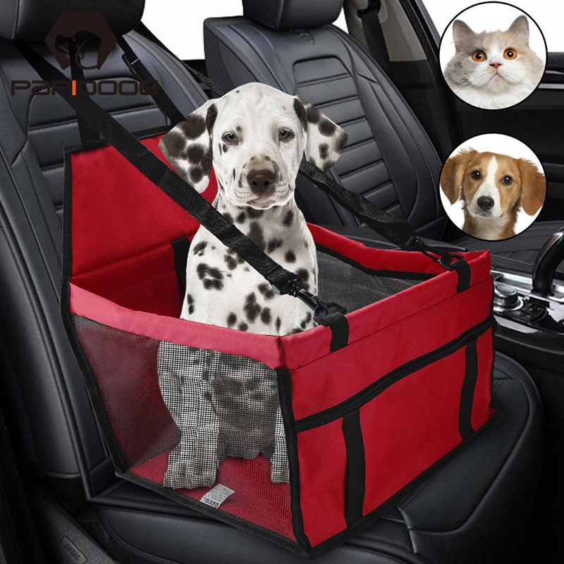 Hamac de voyage pour chien Caisse transport chien Transport chien couleur: Noir|Rouge