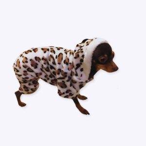 Combinaison léopard pour chien Manteau pour chien Vêtement chien couleur: Marron