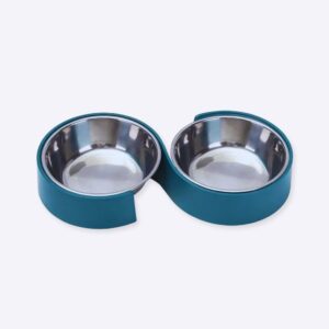 Double bol de nourriture pour chien Accessoire chien Gamelle chien couleur: |Bleu|