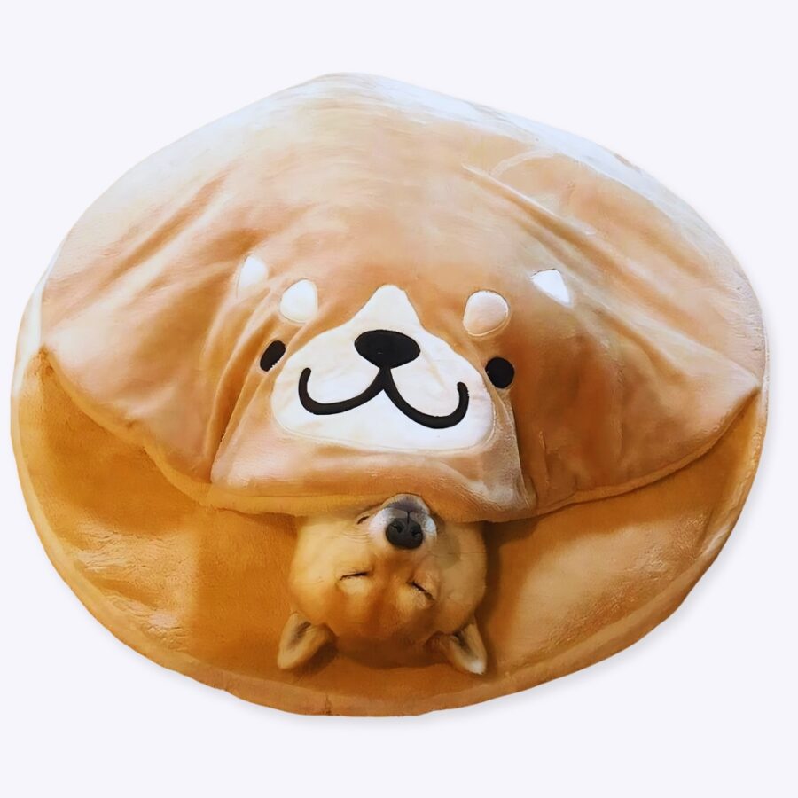 Lit avec couverture pour chien Couchage chien Lit pour chien Niche chien - Marron